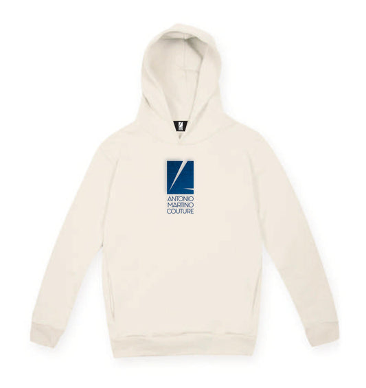Felpa cappuccio bianca con logo Antonio Martino Couture Antonio Martino Couture