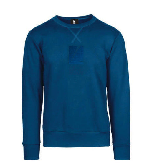 Felpa Girocollo Blu con Logo Antonio Martino Couture Antonio Martino Couture