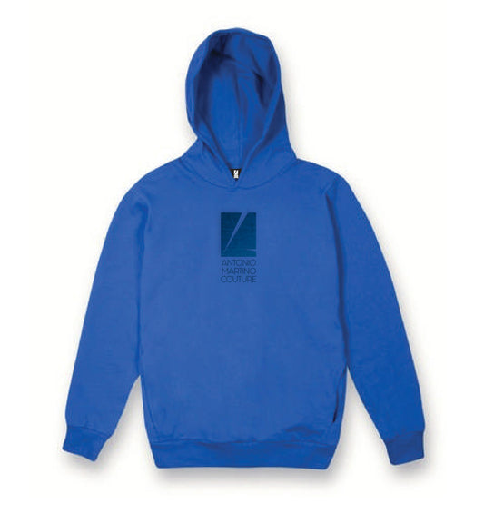 Felpa cappuccio blu con logo Antonio Martino Couture Antonio Martino Couture