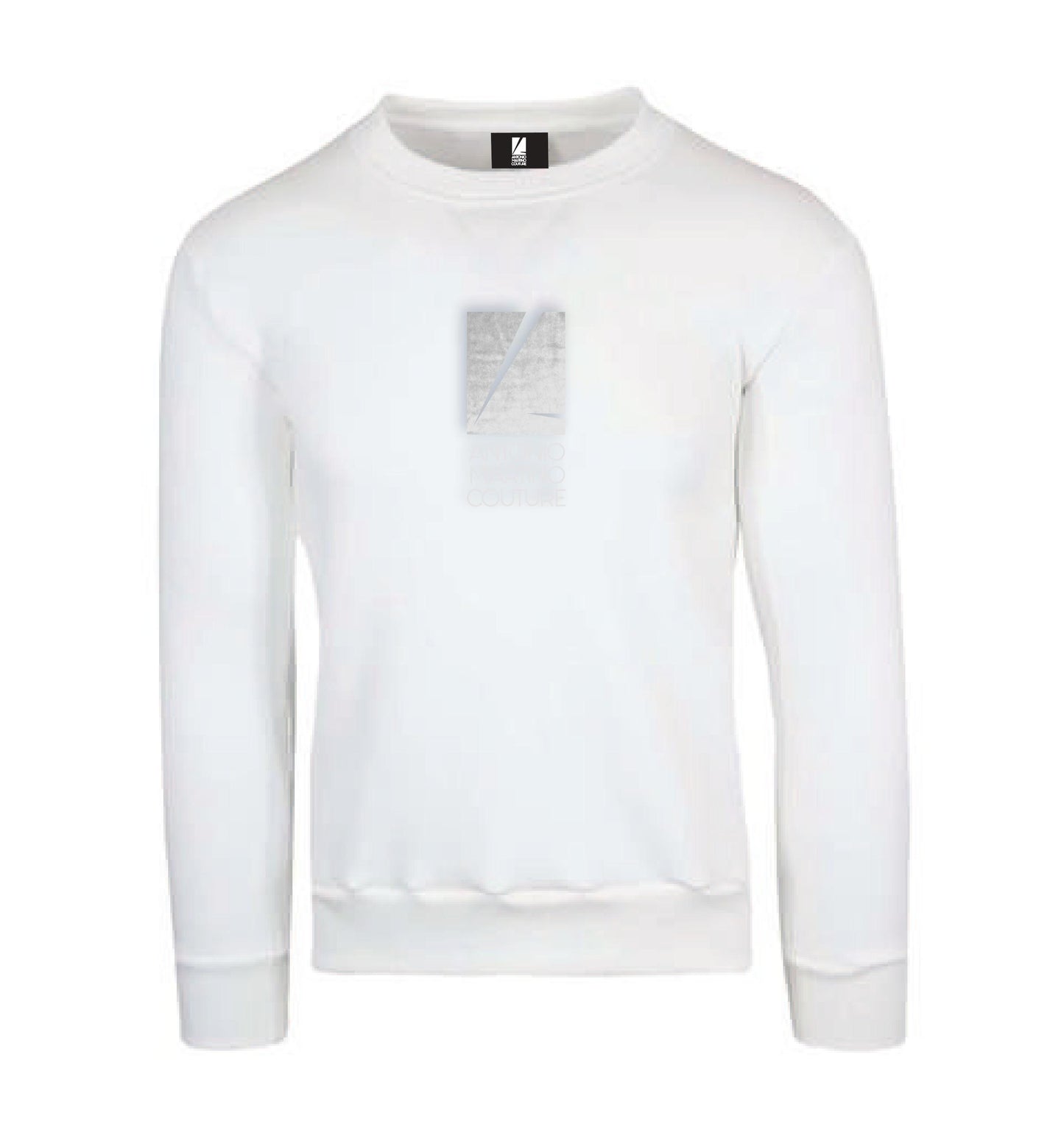 Felpa Girocollo Bianca con Logo Antonio Martino Couture Antonio Martino Couture