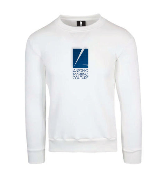 Felpa Girocollo Bianca con Logo Antonio Martino Couture Antonio Martino Couture