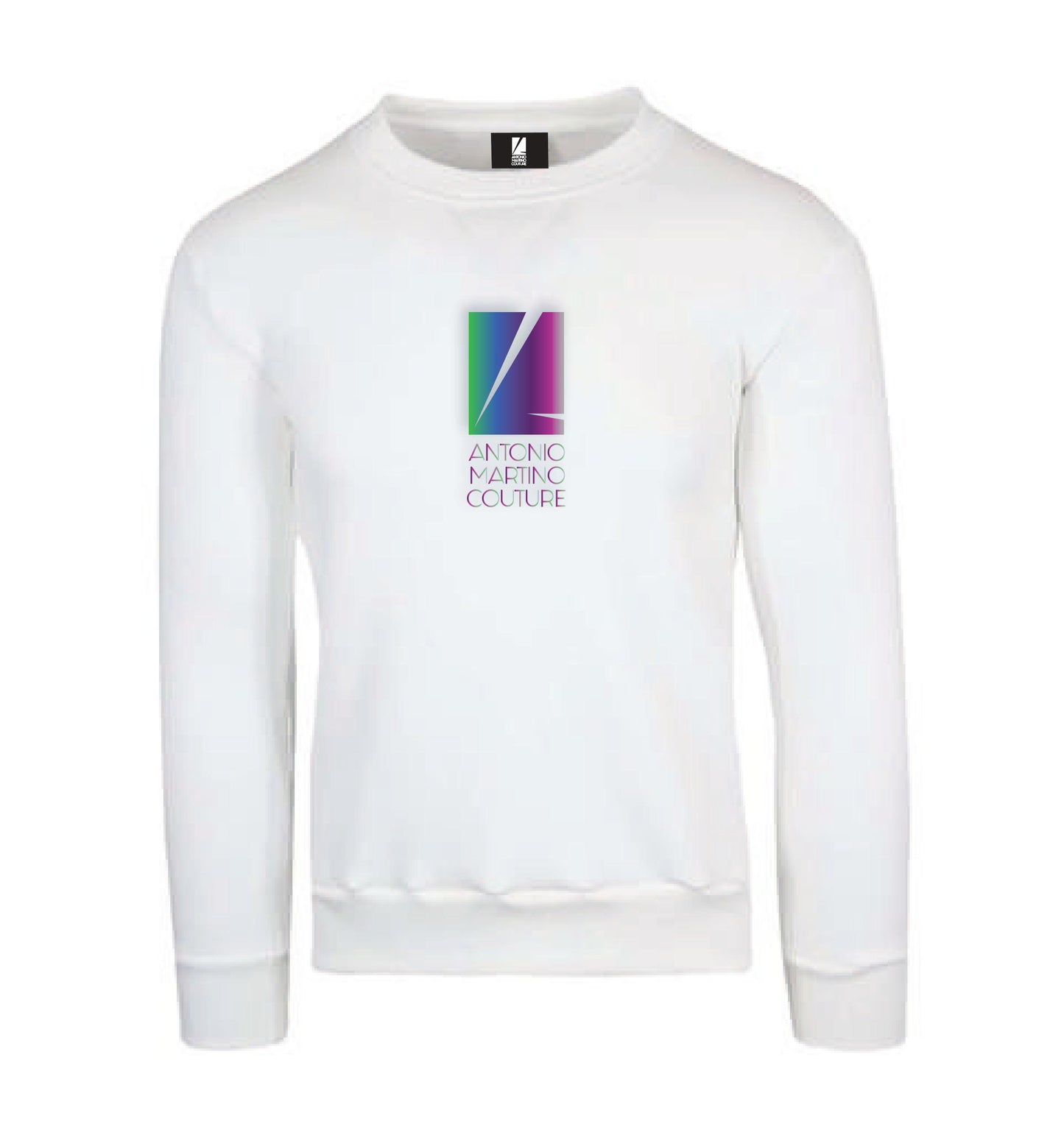 Felpa Girocollo Bianca con Logo Antonio Martino Couture Antonio Martino Couture