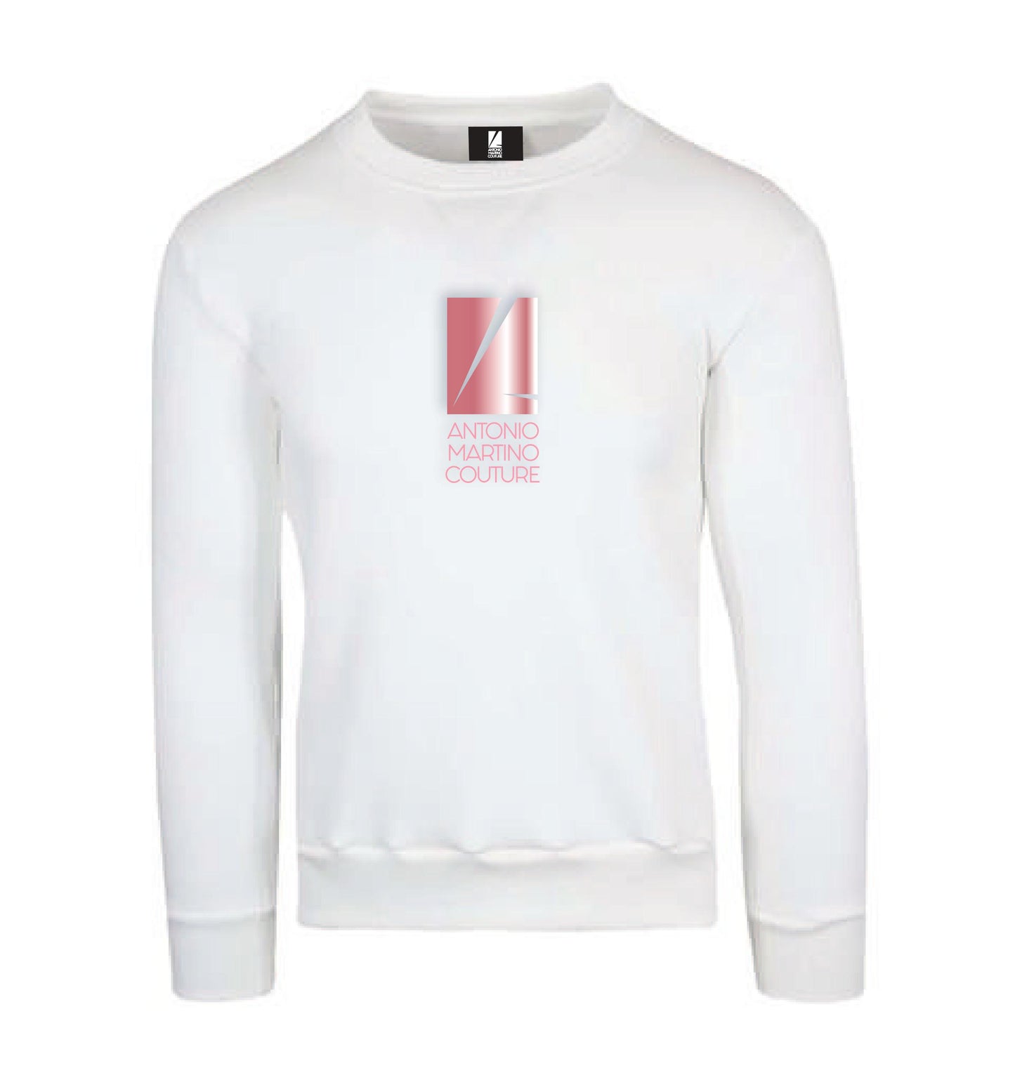 Felpa Girocollo Bianca con Logo Antonio Martino Couture Antonio Martino Couture
