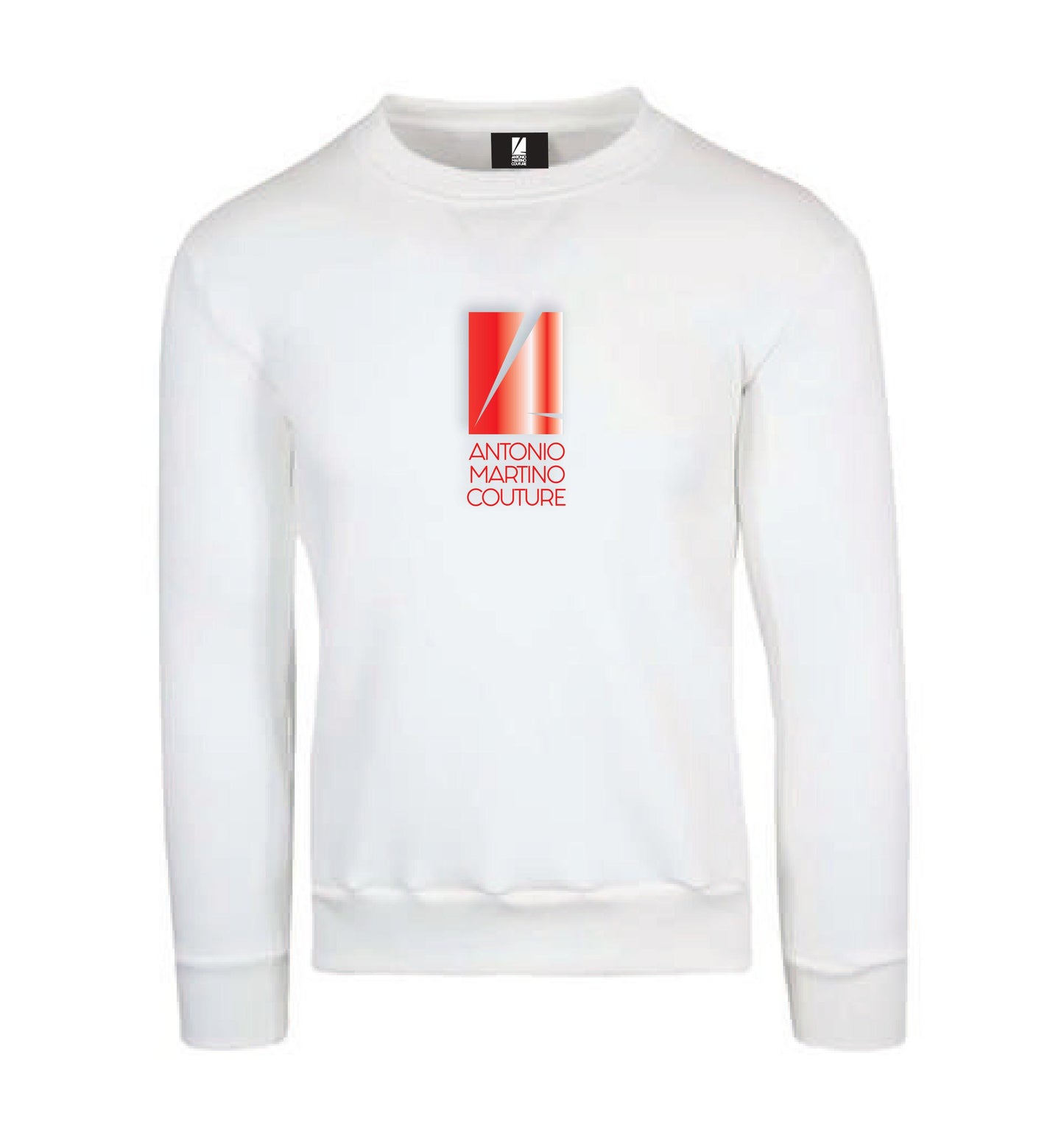 Felpa Girocollo Bianca con Logo Antonio Martino Couture Antonio Martino Couture