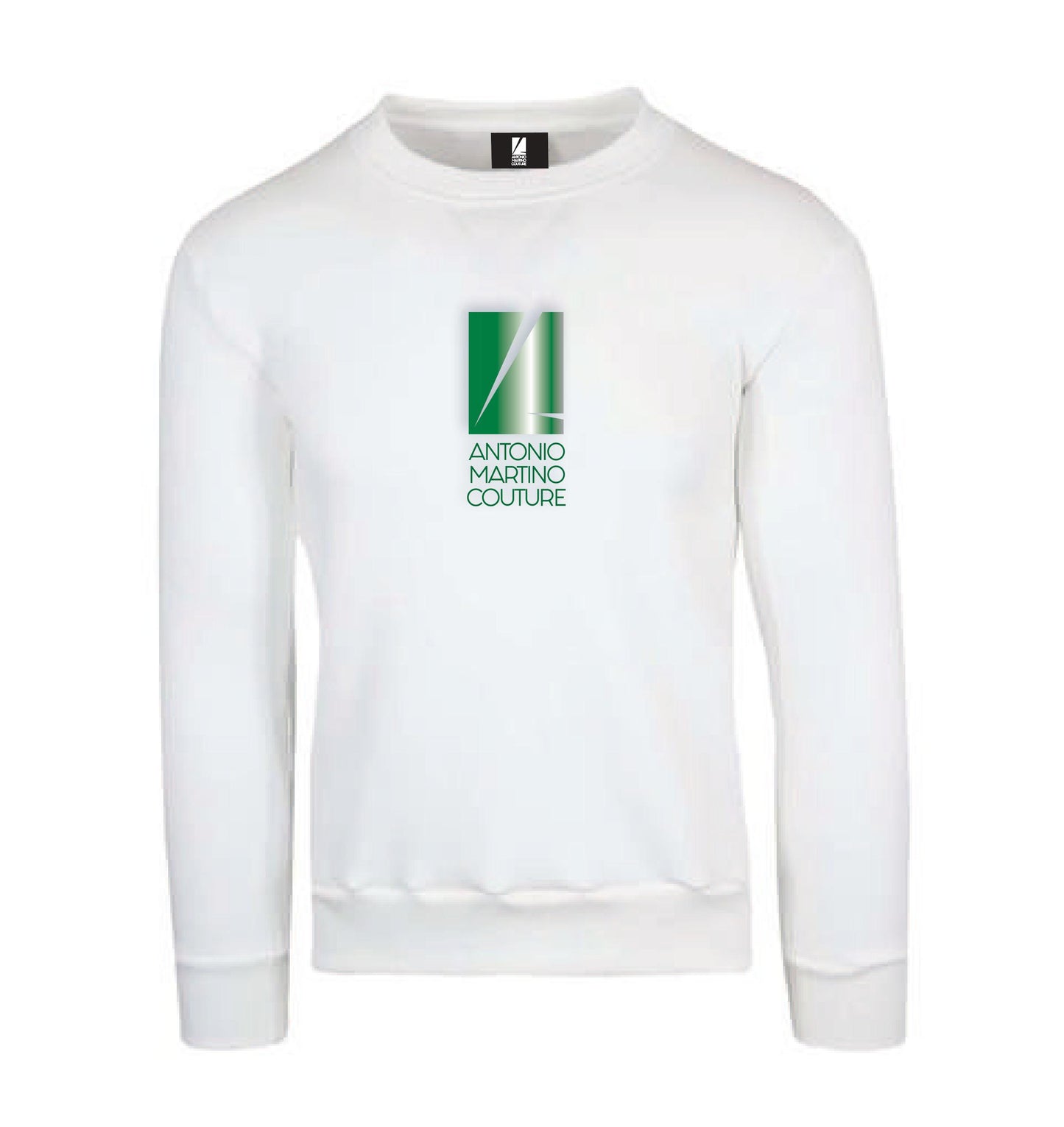 Felpa Girocollo Bianca con Logo Antonio Martino Couture Antonio Martino Couture
