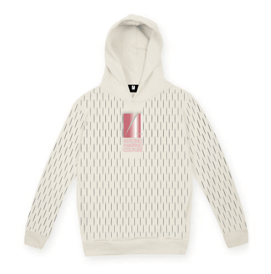 Felpa cappuccio Laser Cut bianca con Logo Antonio Martino Couture Antonio Martino Couture