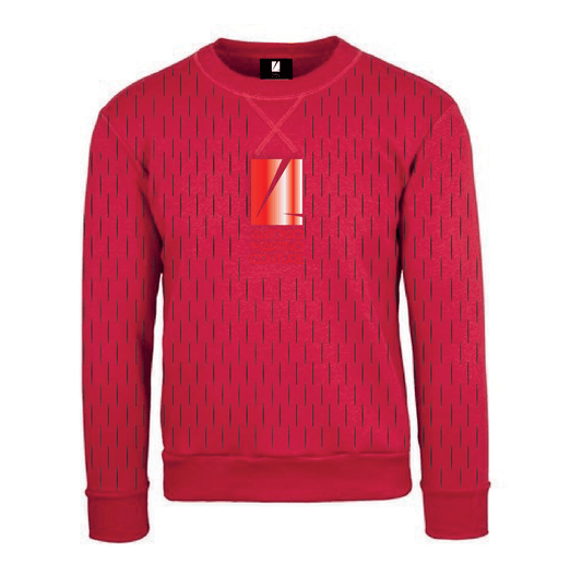Felpa girocollo Laser Cut rossa con Logo Antonio Martino Couture Antonio Martino Couture