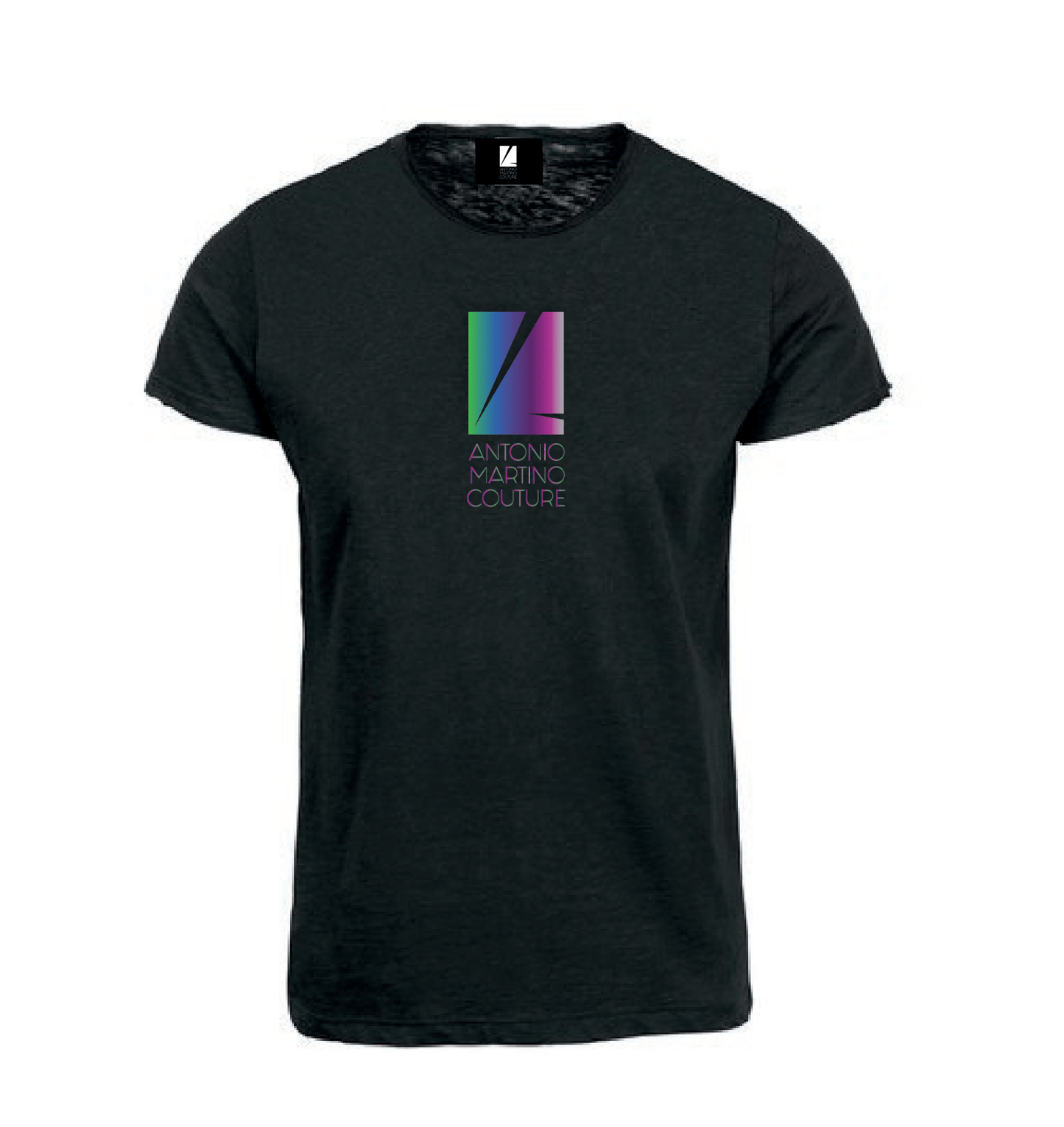 T-shirt slim fit nera con stampa Antonio Martino Couture Antonio Martino Couture