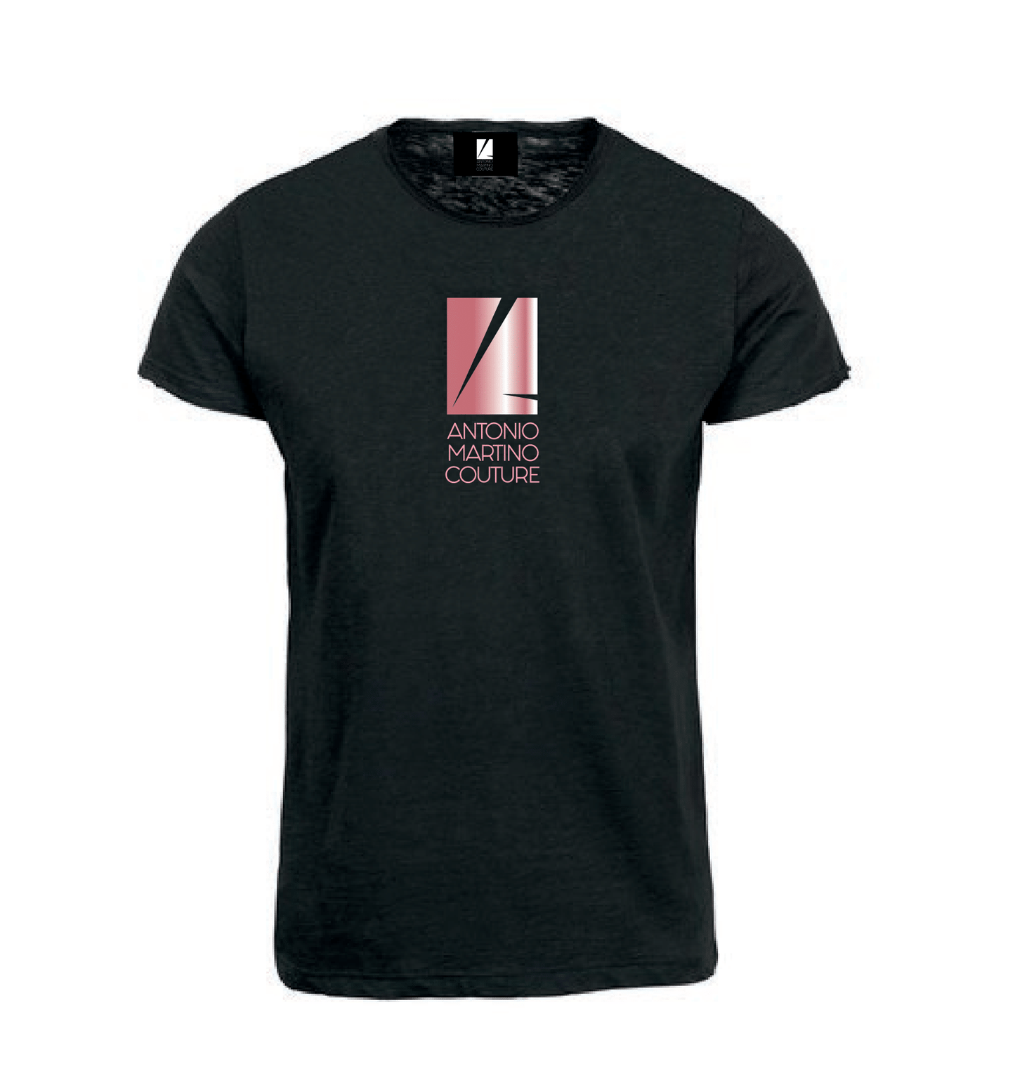 T-shirt slim fit nera con stampa Antonio Martino Couture Antonio Martino Couture