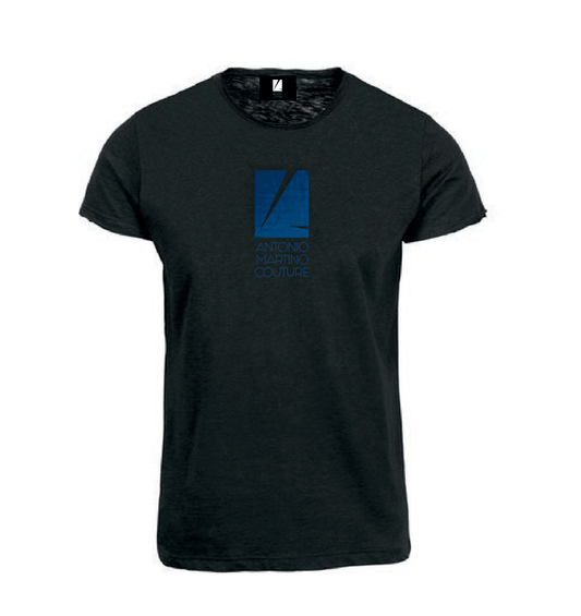 T-shirt slim fit nera con stampa Antonio Martino Couture Antonio Martino Couture