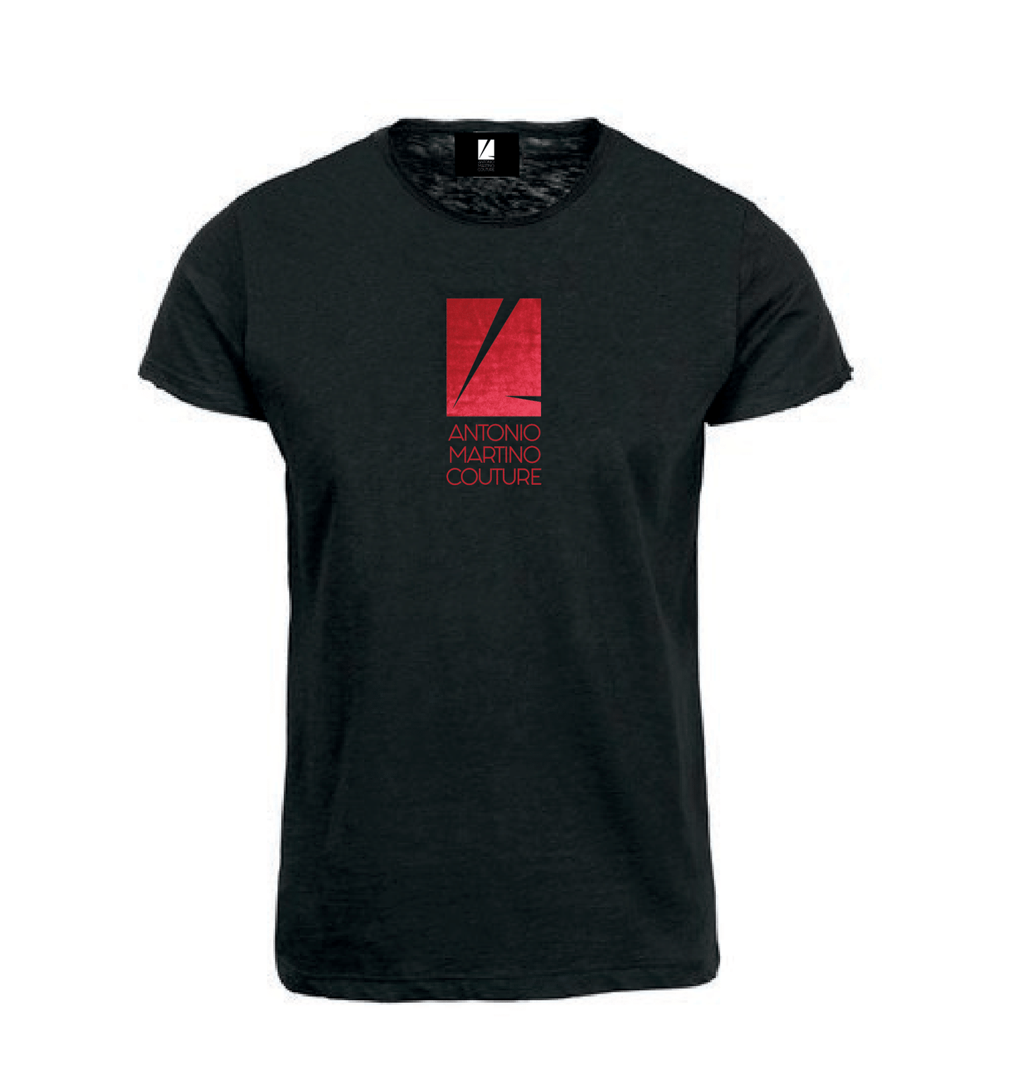 T-shirt slim fit nera con stampa Antonio Martino Couture Antonio Martino Couture