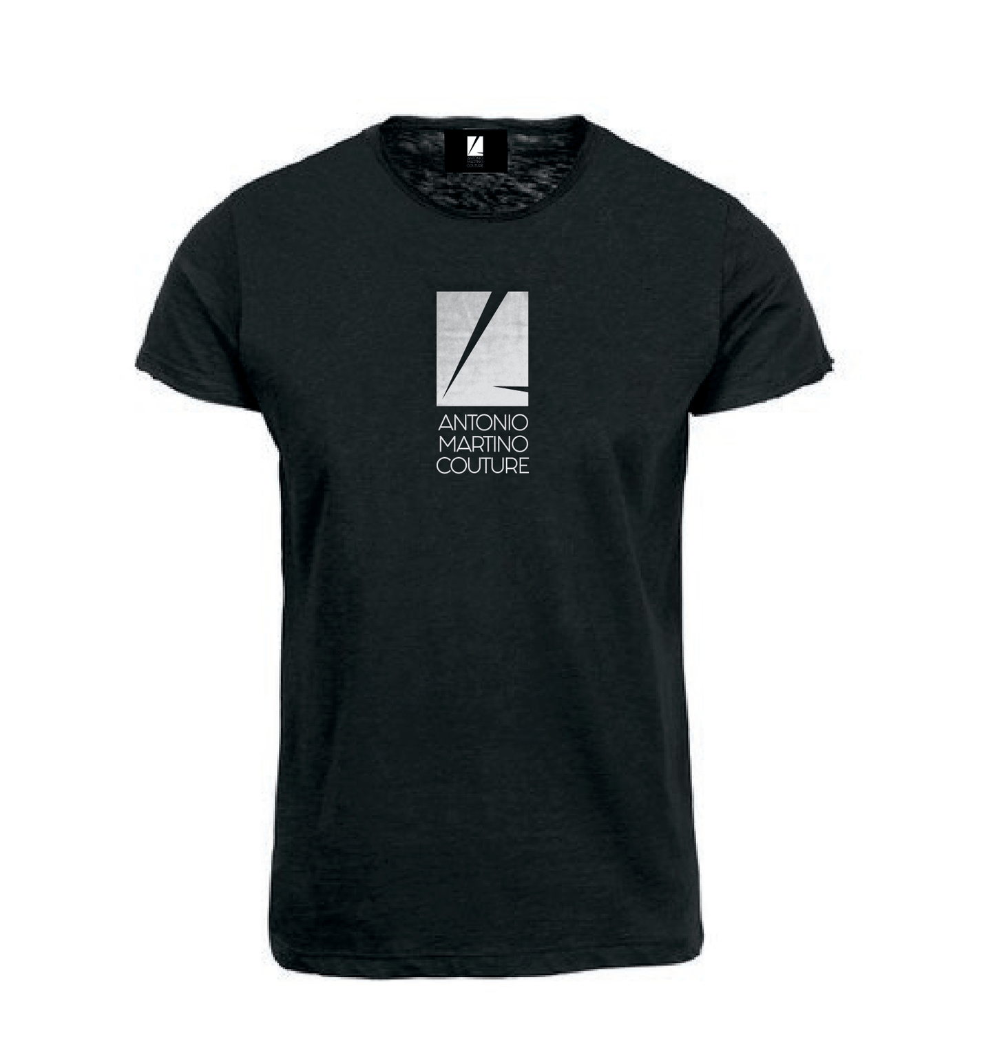 T-shirt slim fit nera con stampa Antonio Martino Couture Antonio Martino Couture