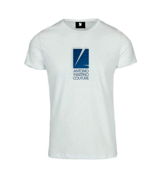 T-shirt slim fit bianca con stampa Antonio Martino Couture Antonio Martino Couture