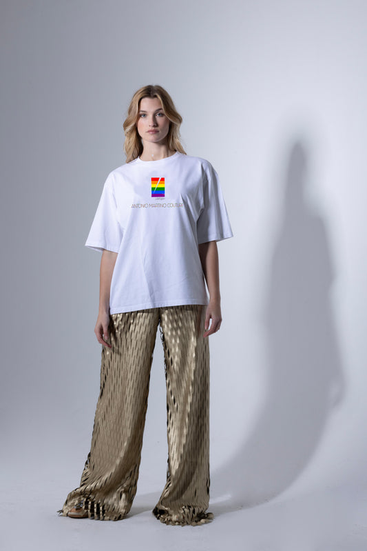 T-shirt over size logo Antonio Martino Couture Pride Special Edition