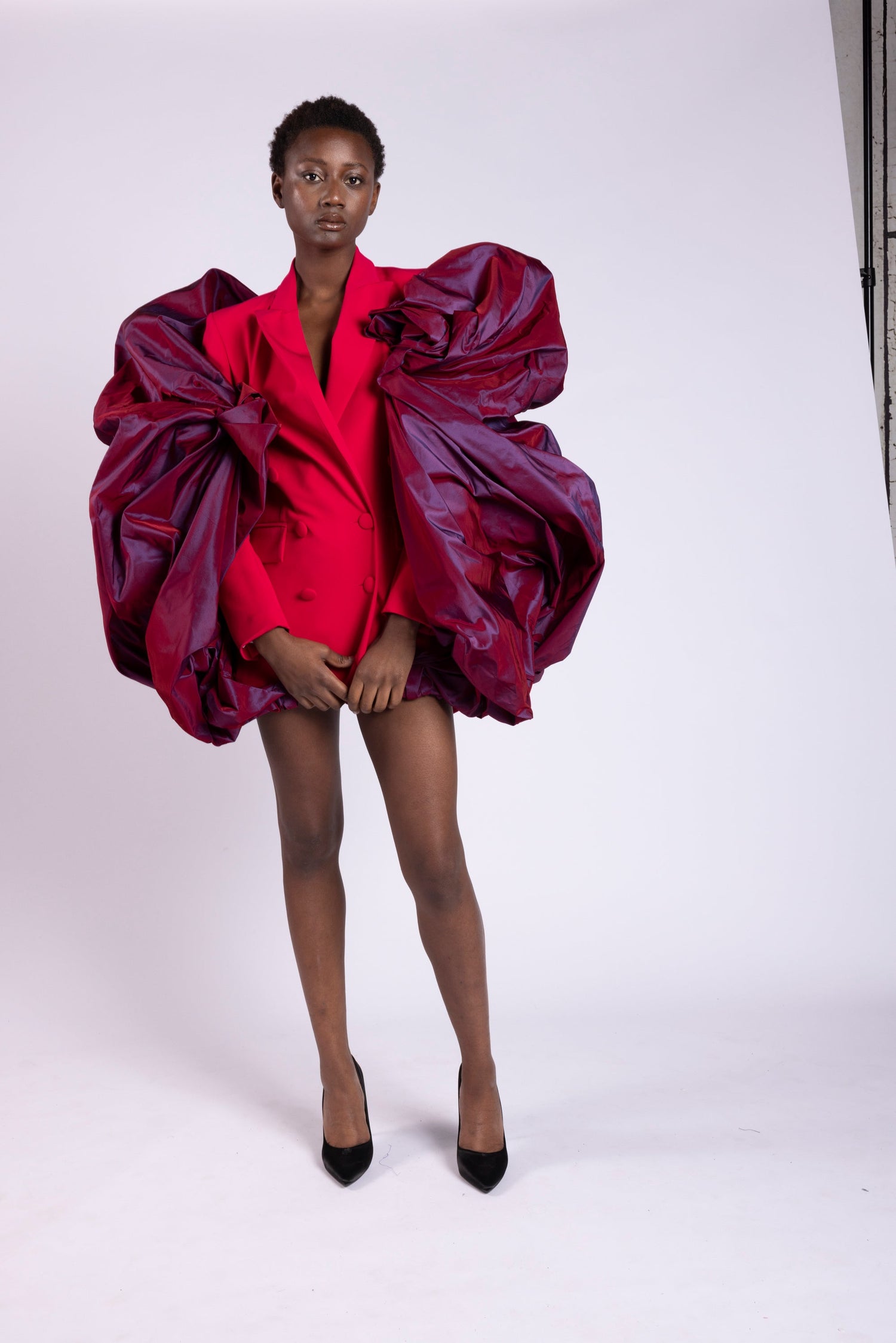 tailleur rosso donna