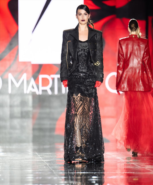 Giacca Chiodo in Pelle 3D Alligatore