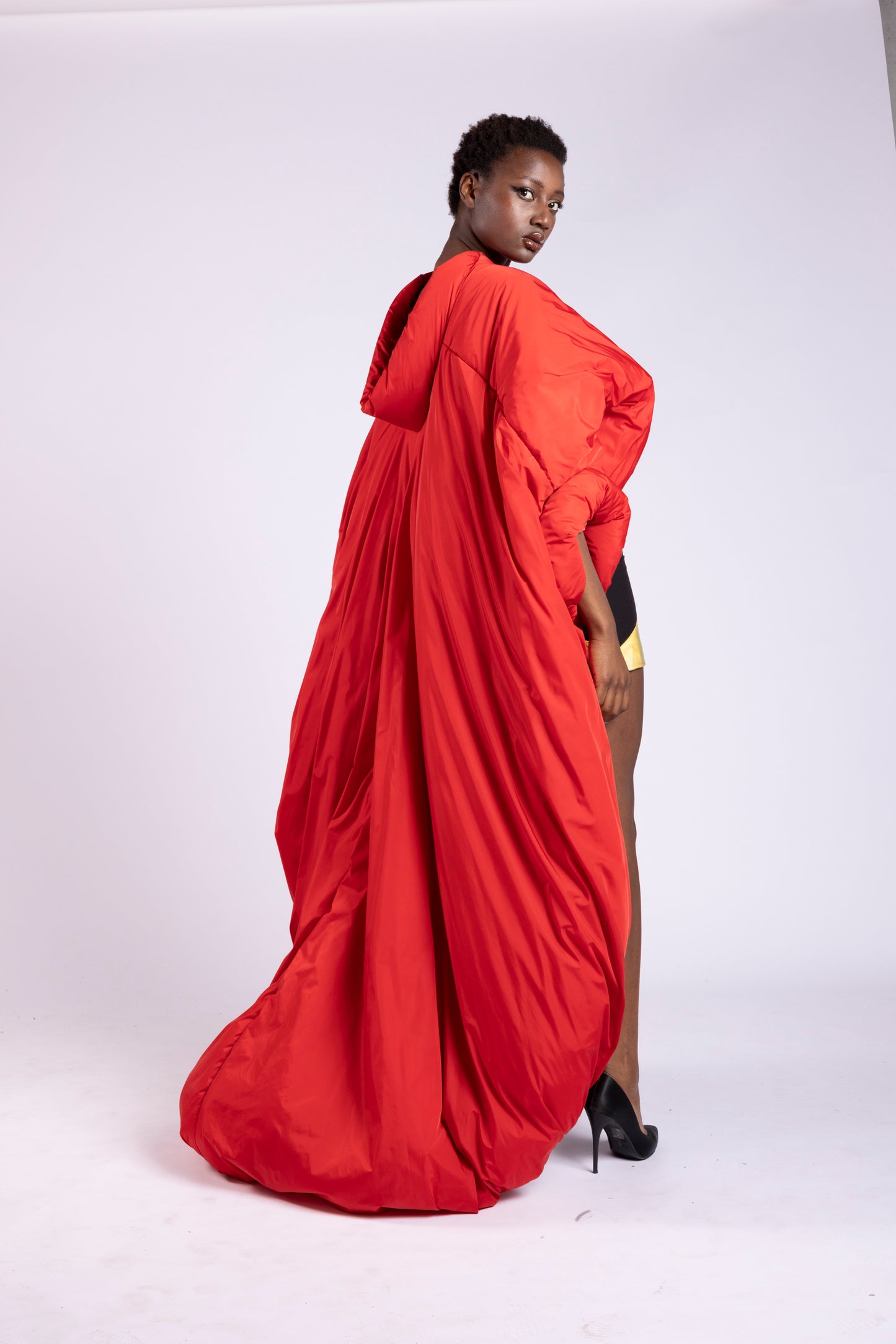 Piumino Kimono Donna su Misura in Raso Rosso 