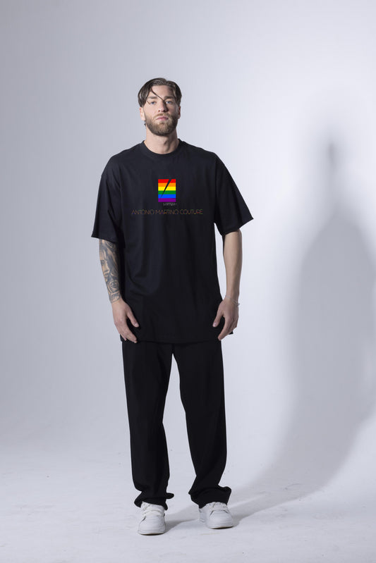 T-shirt over size logo Antonio Martino Couture Pride Special Edition